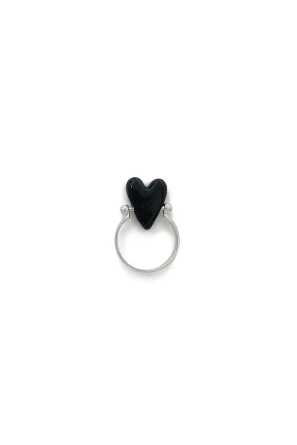 [Fotl X THINKPLANT] Heart Ring, Black