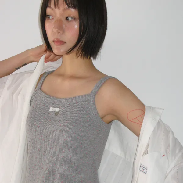 WALFFLE FLORAL SLEEVELESS GREY
