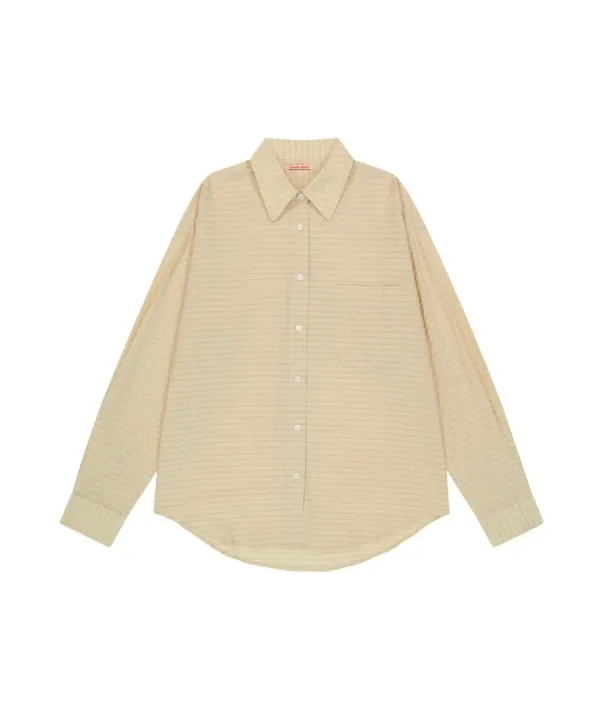 A3513 링클 체크 셔츠_Sandy yellow