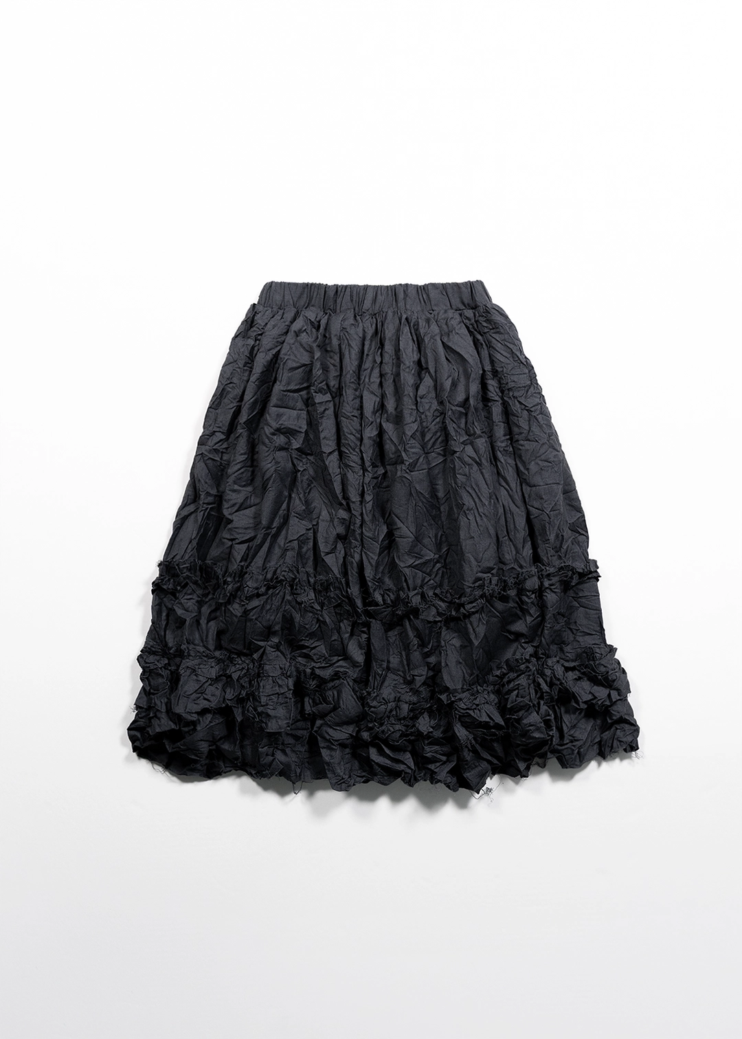 생긴 CRINKLE FRILL MIDI SKIRT - CHARCOAL 상품 이미지 1