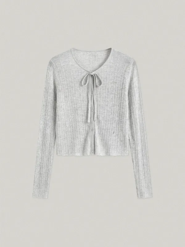 LEGER SHEER CARDIGAN - GRAY레제 시어 가디건