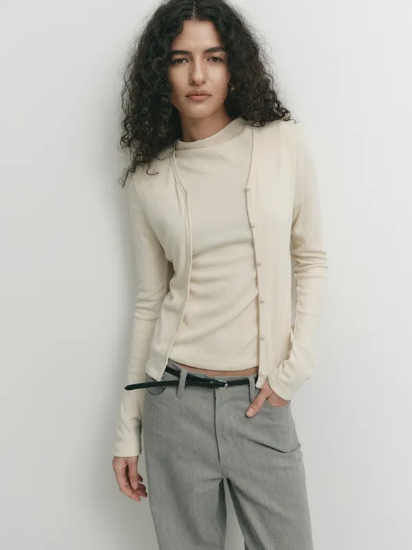 COI SLIM CARDIGAN SET-UP_LIGHT YELLOW