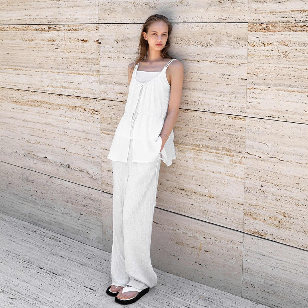 아뜰리에 나인 (PT-5645)YUIE CREASE SET-UP STRING PANTS 상품 이미지 2