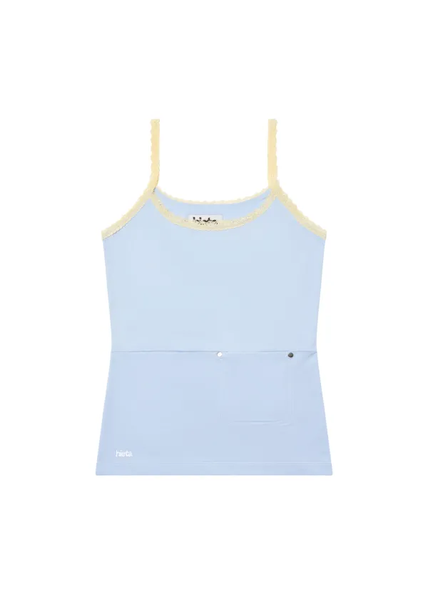 Pocket Lace Cami / Baby Blue