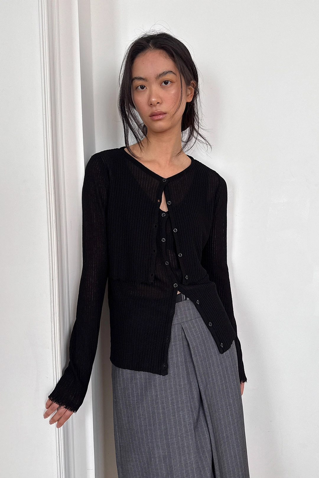 다이애그널 TWIN LAYER KNIT TOP 상품 이미지 2