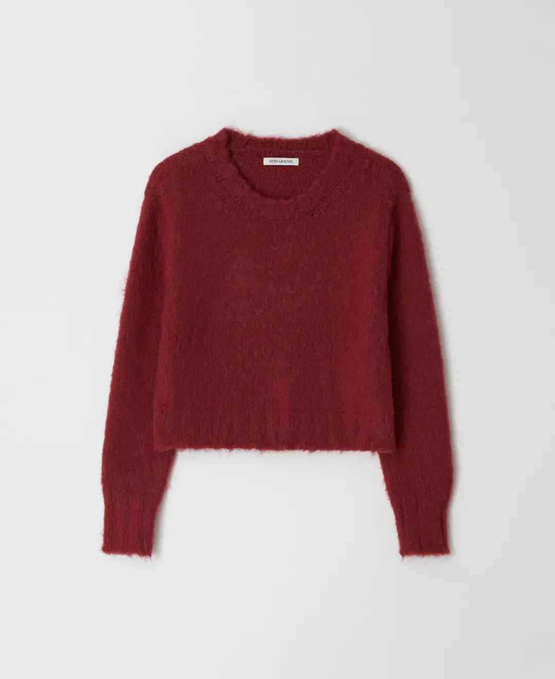 스텝어라운드 Brushed Crop Round knit_DEEP ROSE 상품 이미지 2