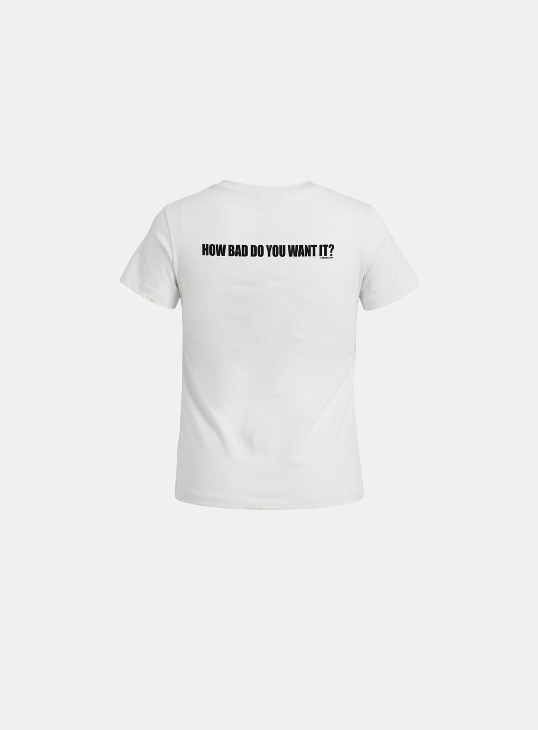 배드블러드 [w-tee26-130] DO YOU WANT IT Short Sleeve T-Shirt - White 상품 이미지 2