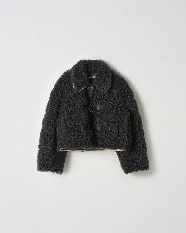 Bébé Fur Shearing Jacket [CHARCOAL] - 누아르나인
