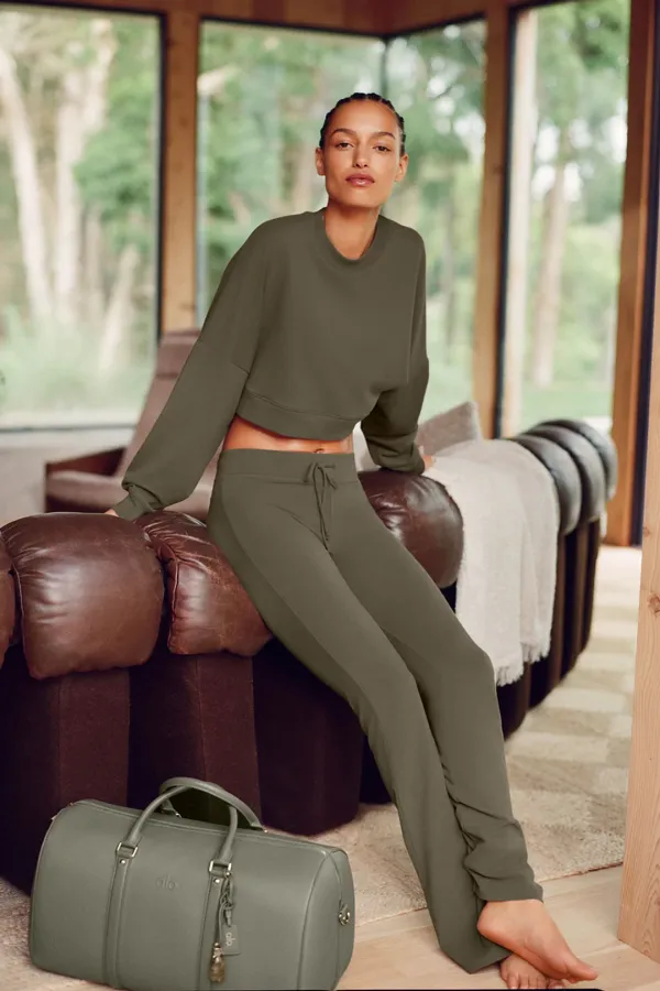 Sway Bootcut Sweatpant - Olive Tree