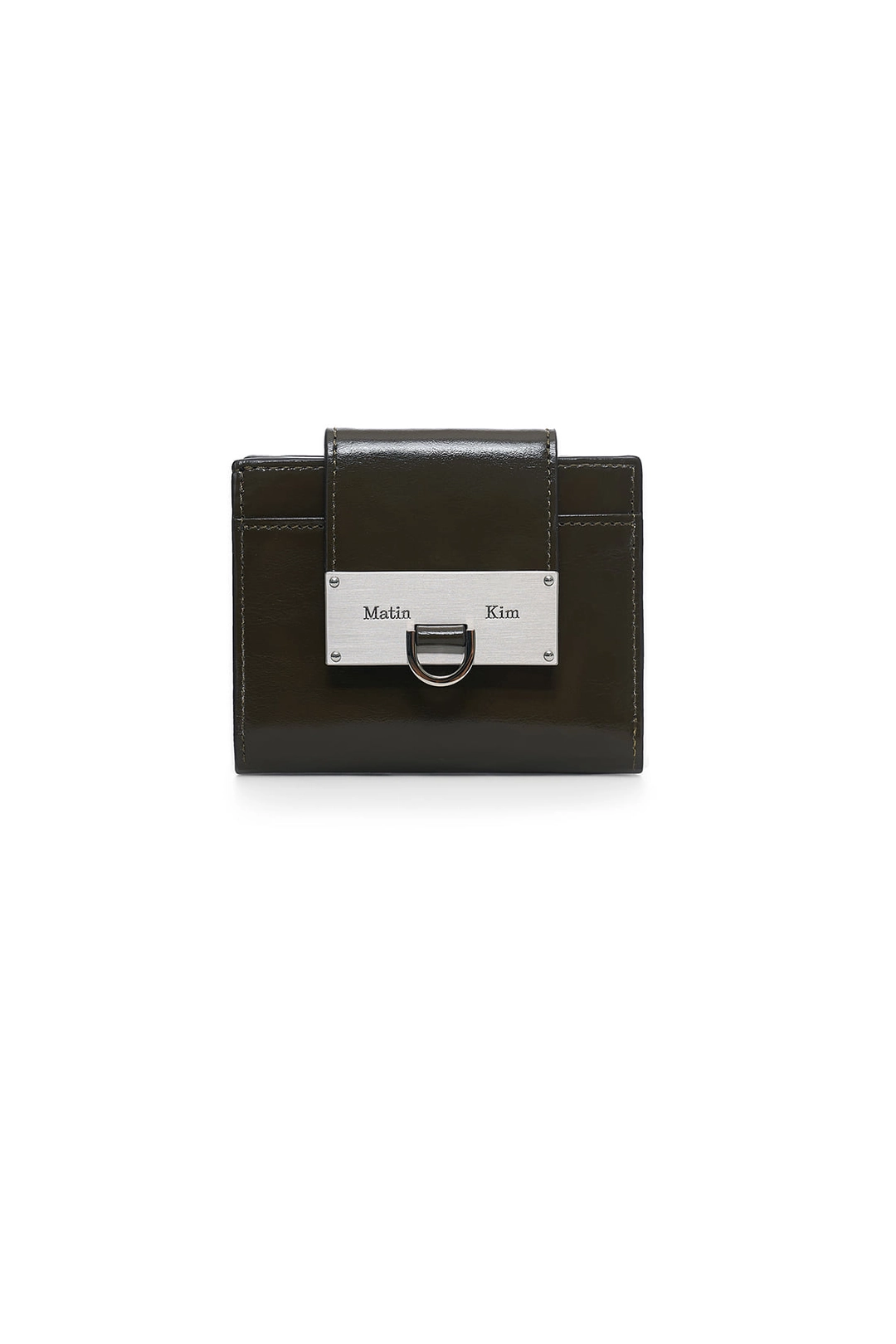 마뗑킴 MATIN ARCH RING FLAP WALLET IN KHAKI 상품 이미지 1