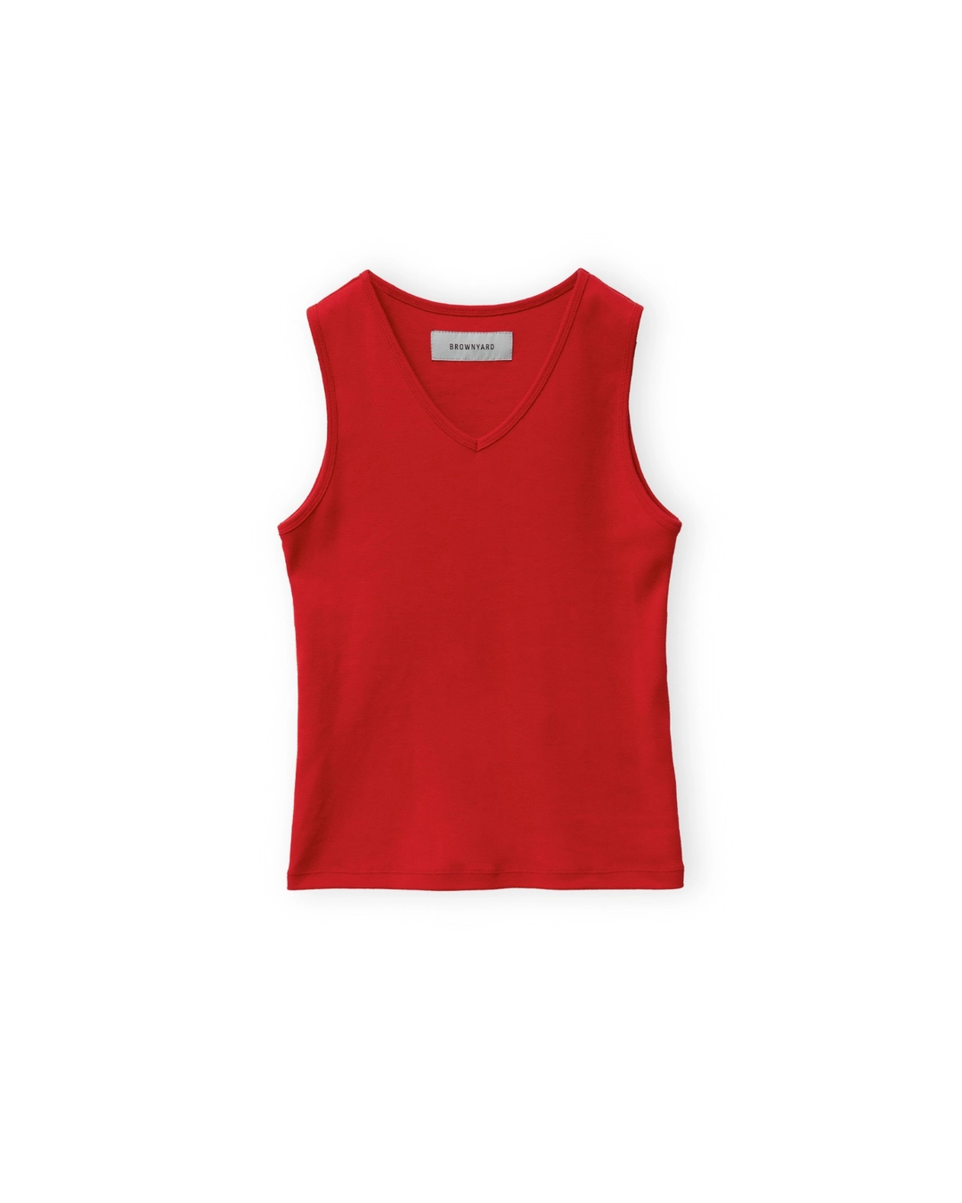 브라운야드 W V Neck Top Sleeveless, Red 상품 이미지 1