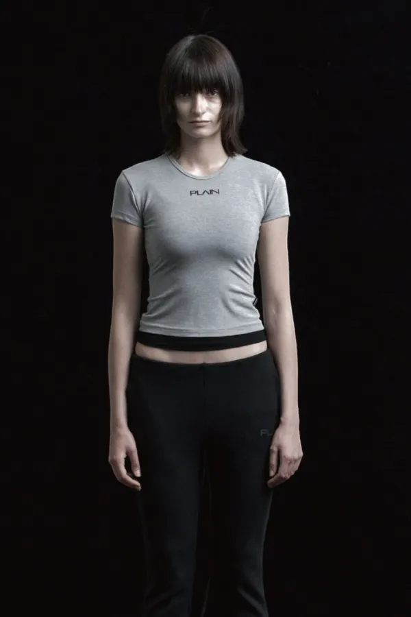 PLAIN BASIC SHORT SLEEVE MELANGE