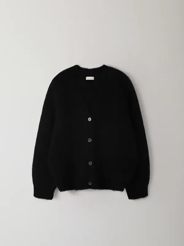 알파카 클라우드 가디건_black
