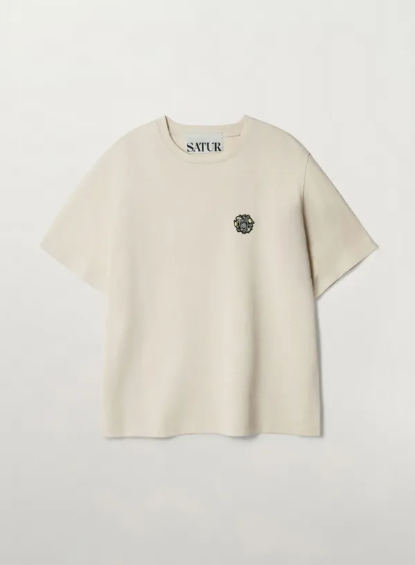Crest Logo T-Shirt - Cream