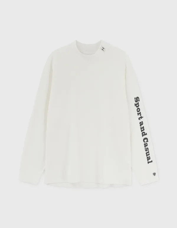 H 10S COMPACT YARN MOC-NECK / Off White