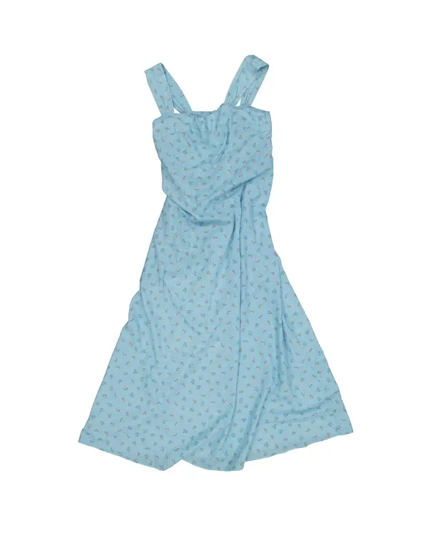 clare flower one-piece (blue)