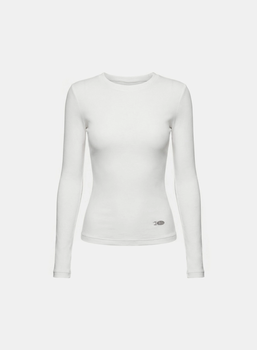 배드블러드 [w-tee26-045] BS Cotton Jersey Fitted Long Sleeve T-Shirt - White 상품 이미지 1