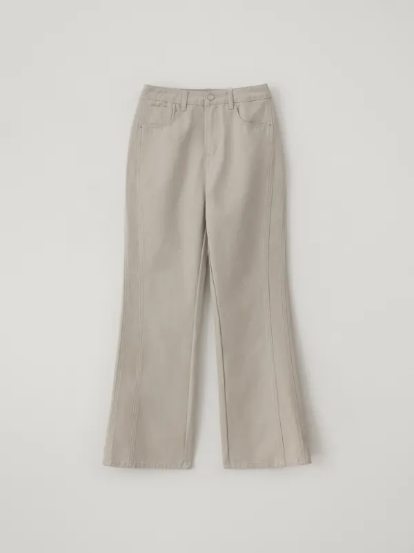 [기장선택] Washed line cotton pants (soft ash)