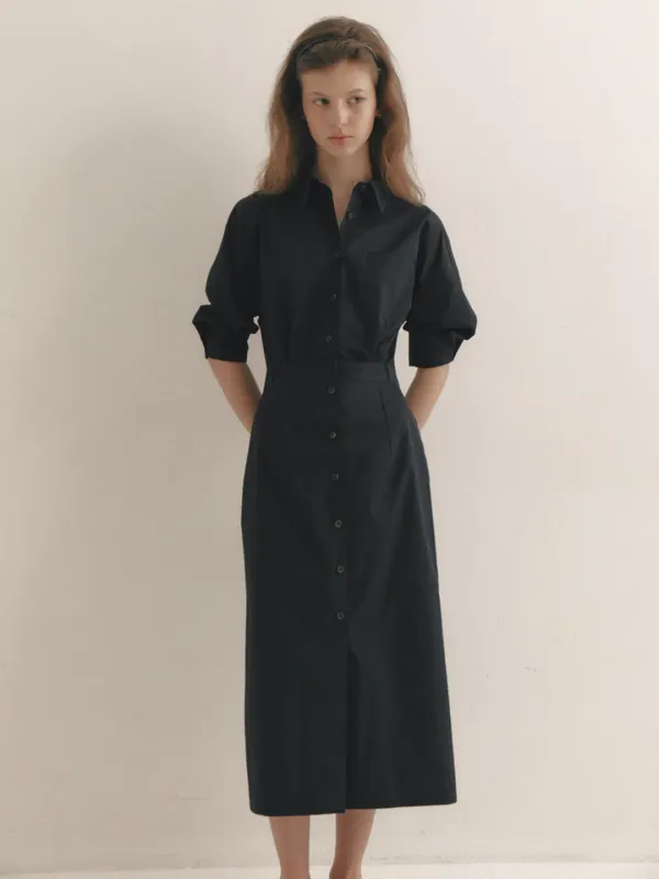 French Shirt Dress(2color)