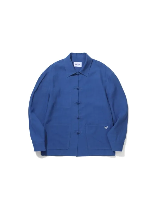 Oriental knot Shirt Jacket Blue_F262JK02