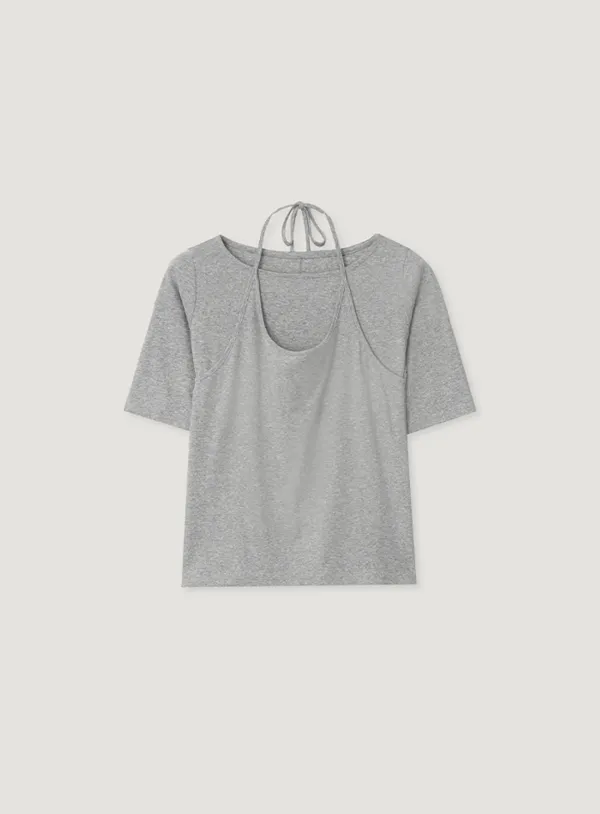 NOON HALTER TEE_MELANGE GREY