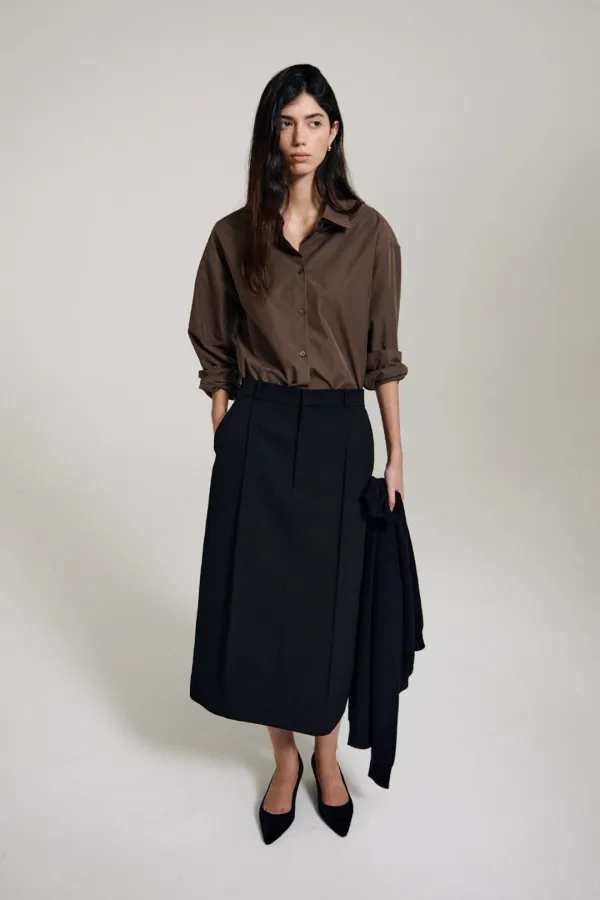 Matis Cotton Shirt (Brown)