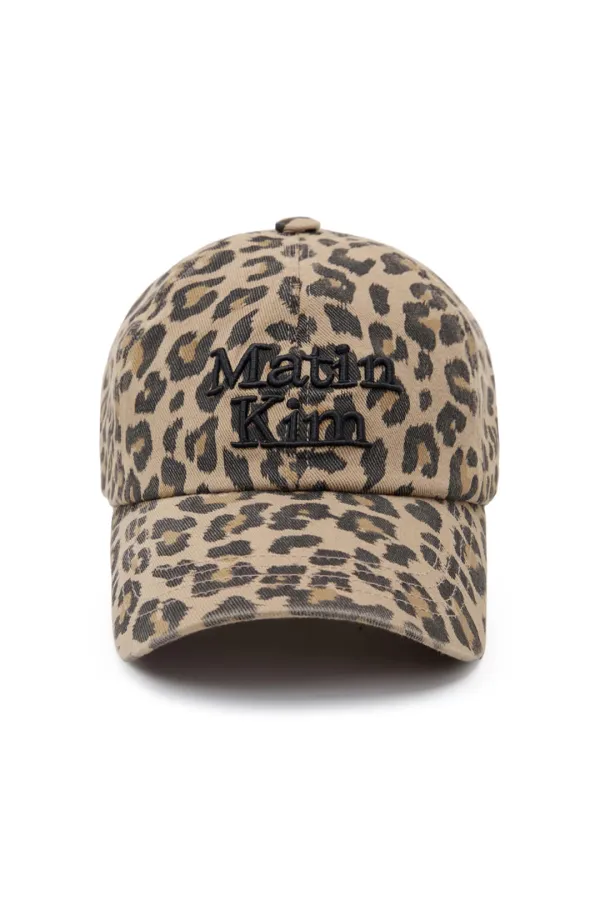 MATIN LEOPARD VOLUME LOGO BALL CAP IN DARK BEIGE