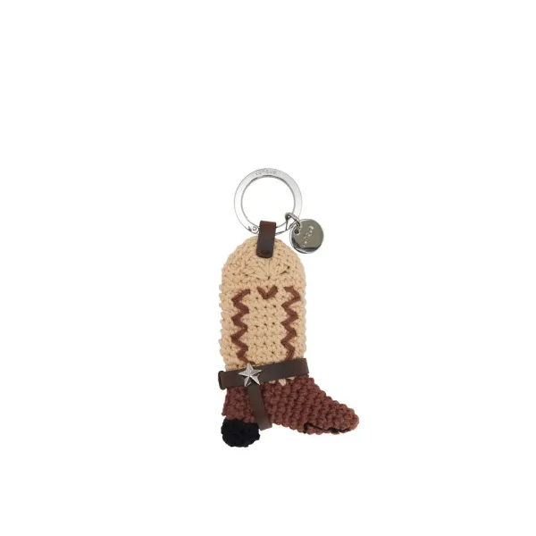 [아울렛] Crochet Western Boots Charm (크로셰 웨스턴 부츠 참) Brown
