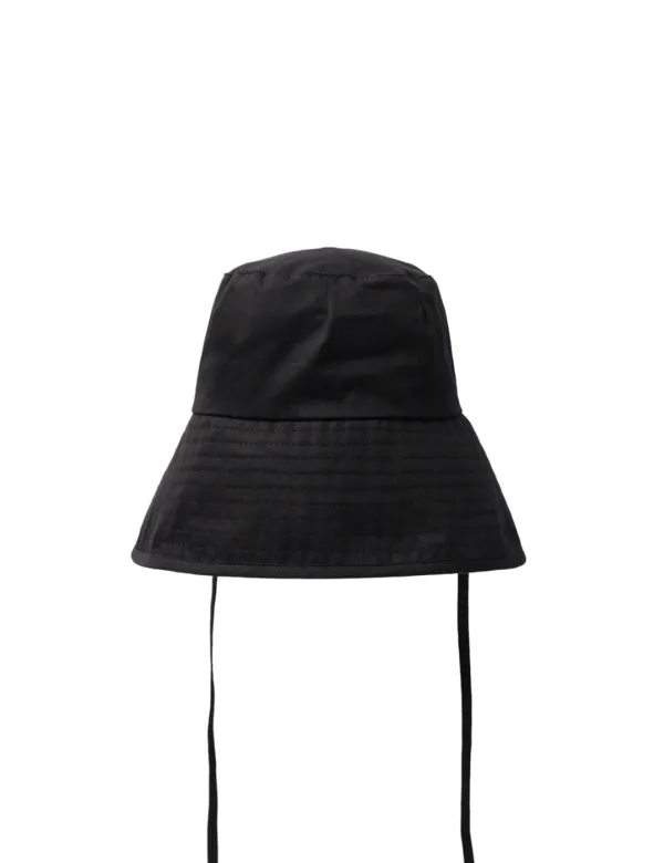 RIBBON SLIT BUCKET HAT_BLACK