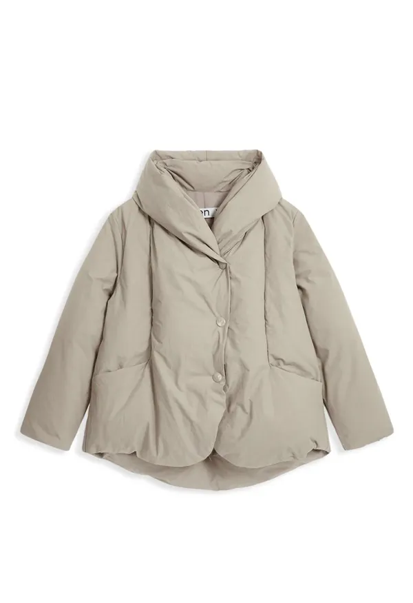 COTTON BLANKET PUFFER, BEIGE