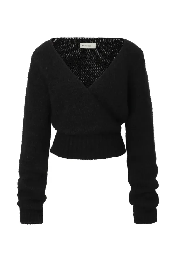 Wrap knit top