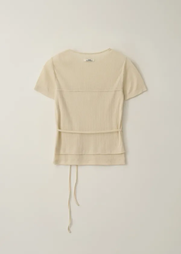 DOUBLE LAYERED T-SHIRT (butter beige)