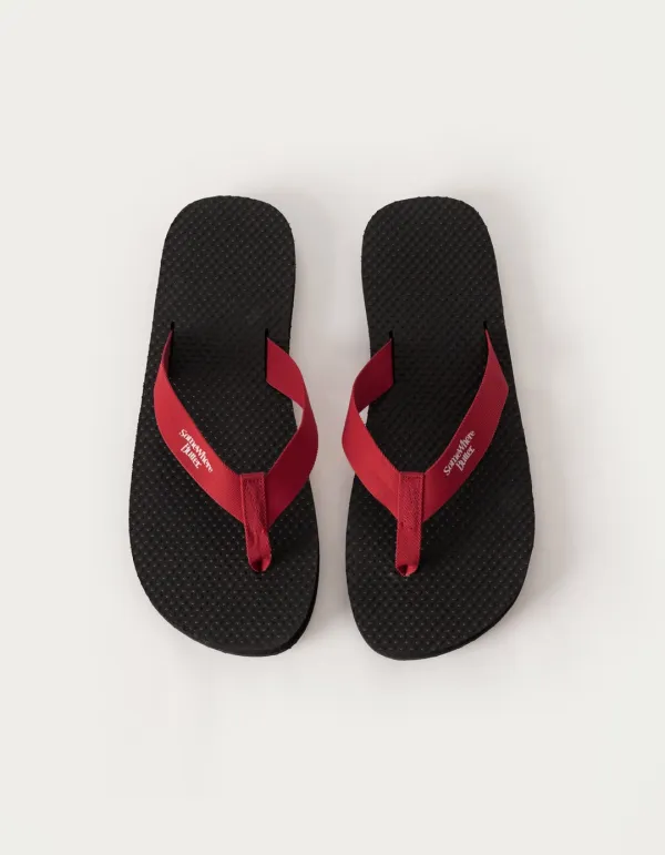[김가을 PICK] Wave Logo Flip-Flops - Red