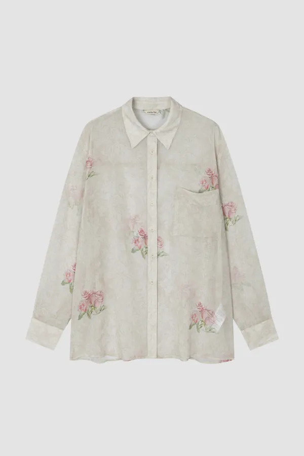 [EXCLUSIVE] VINTAGE ROSE CHIFFON SHIRT_ROSE