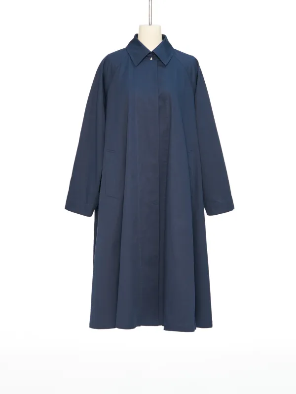 PS26 NAVY FLARE TRENCH COAT
