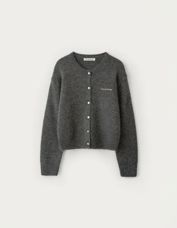Manon Alpaca Cardigan - Charcoal