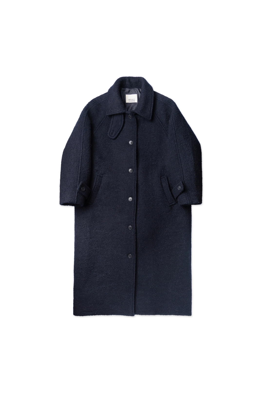 위드아웃썸머 Snug boucle coat_navy 상품 이미지 1
