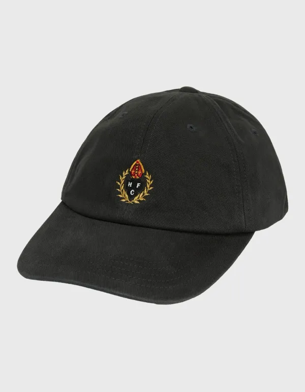 CREST WASHED TWILL CAP / Charcoal