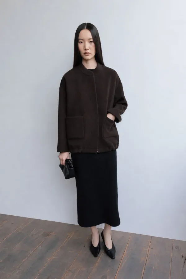 Drawstring wool blouson Coat_brown (10/22 순차출고)