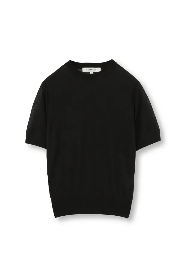 W Essential Half Knit, Black