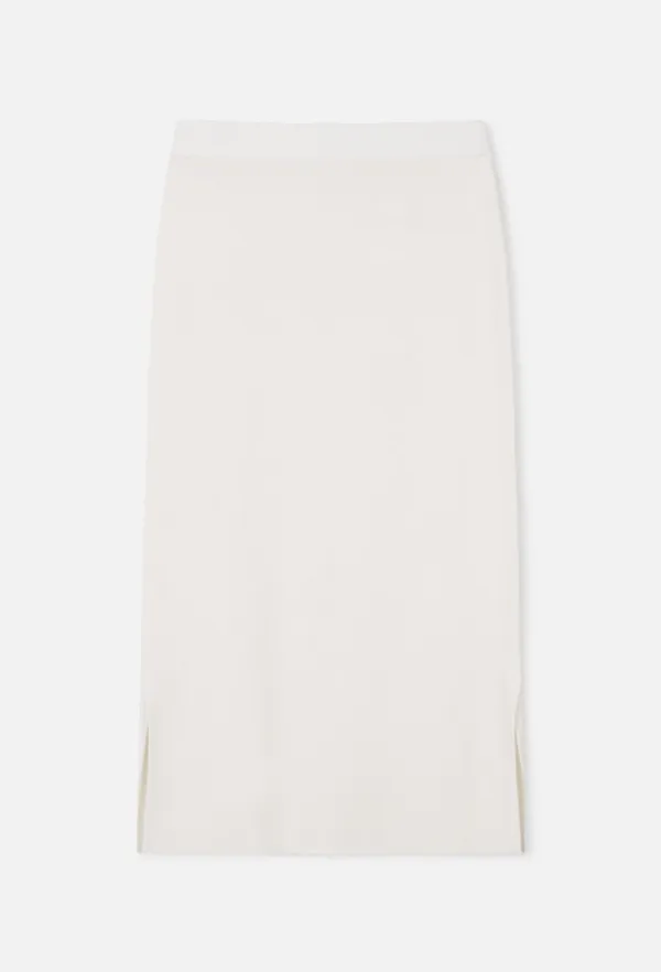 Cashmere Pocket Knit Skirt (Ivory)