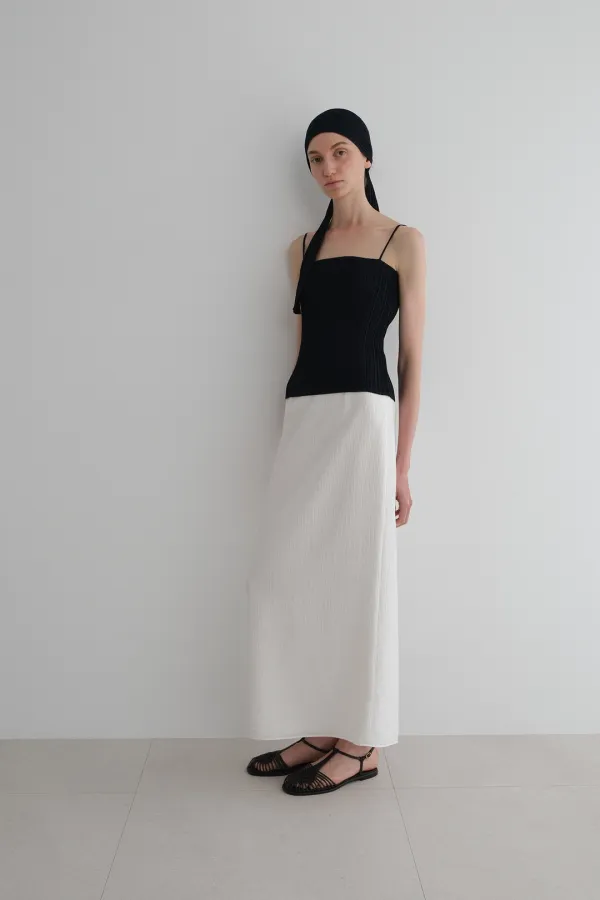 Plisse Camisole (deep navy)