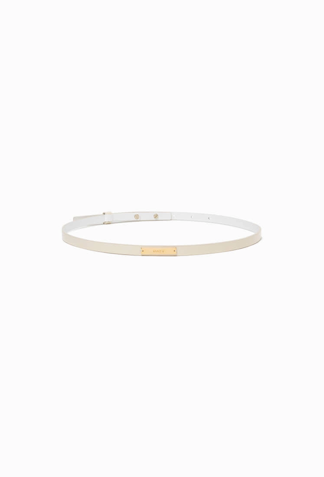 그레이스유 Grace Slim Leather Belt (Cream) 상품 이미지 1