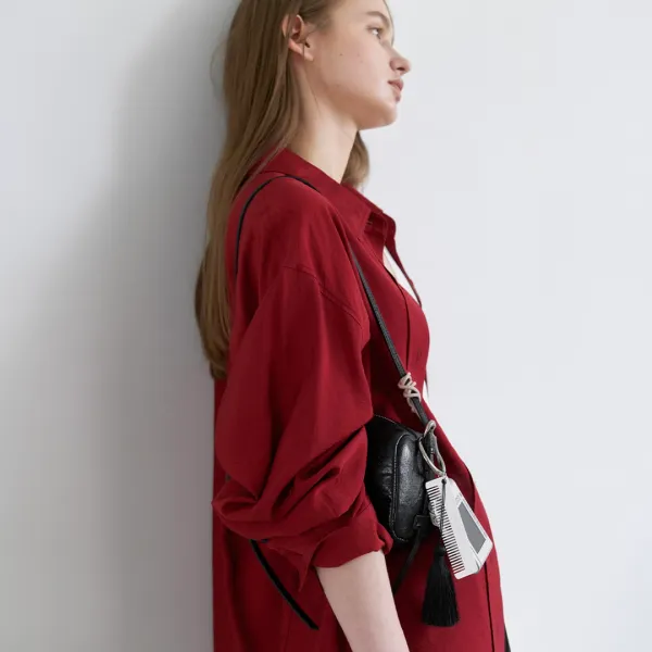 (BL-4451)LAHT STRIPE OVERSIZED SHIRT