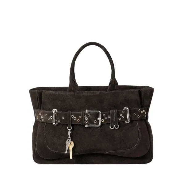TOTE BROCLE [SUEDE MOCHA EYELETS]