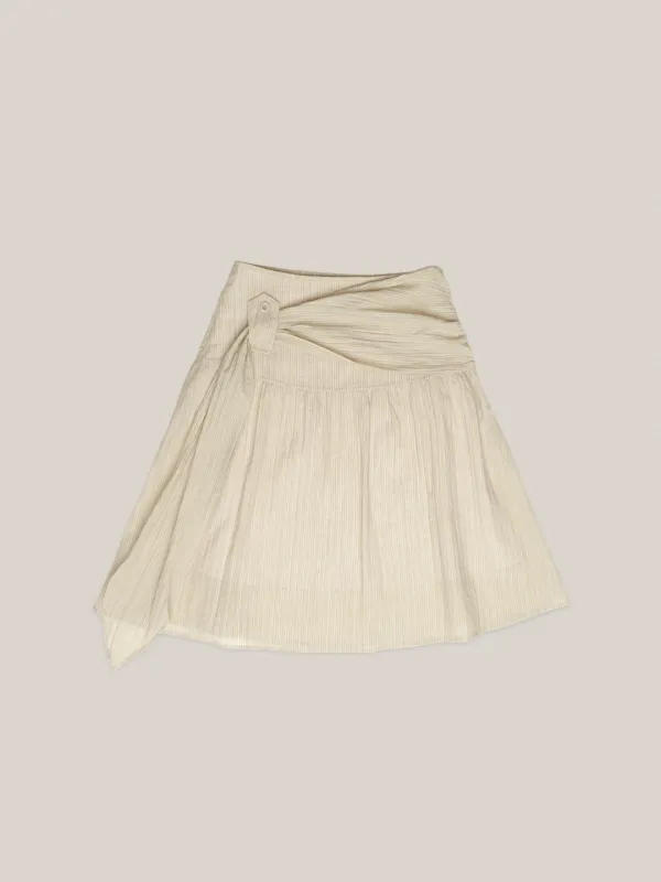 SUMMER STRIPE MIDI SKIRT  [ MOSS ]