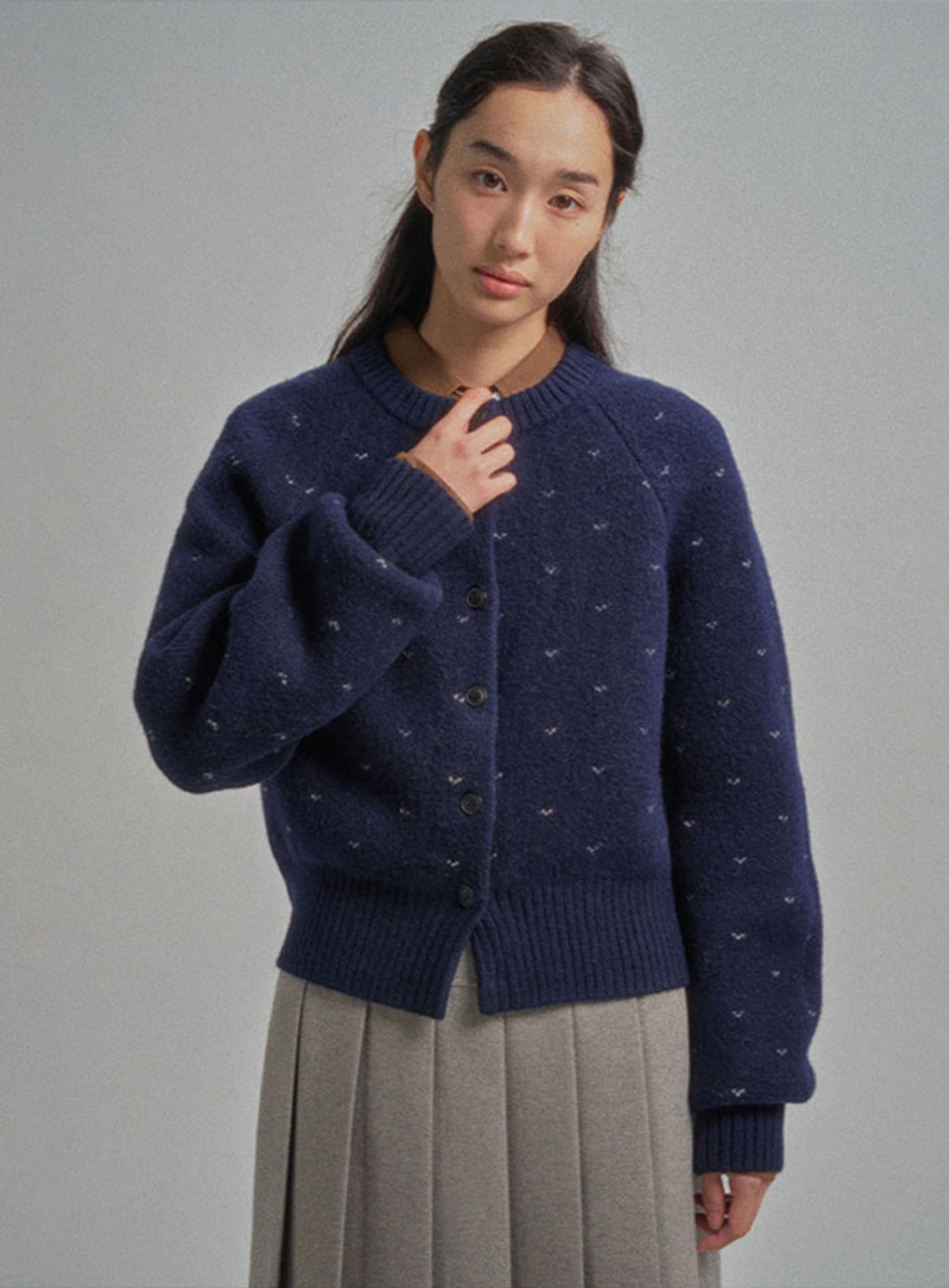 망고매니플리즈 DANI WOOL CARDIGAN_NAVY 상품 이미지 2