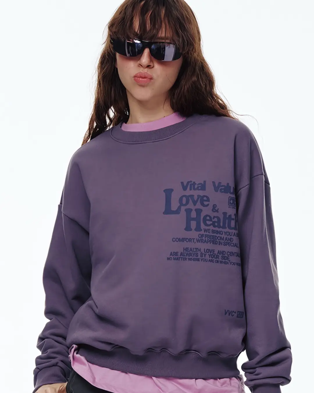 센토르 CENTAUR LETTERING SWEATSHIRT_PURPLE 상품 이미지 2