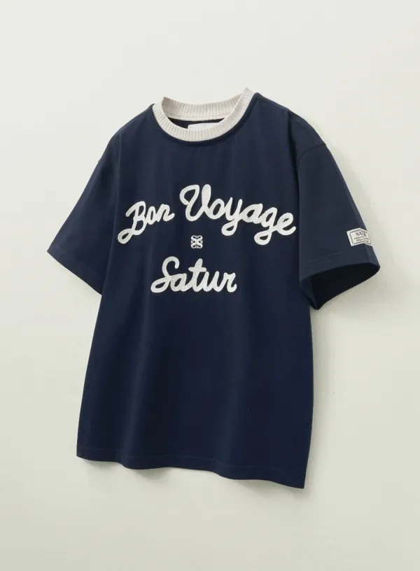 Satur Logo Voyage T-Shirt - Art Cream