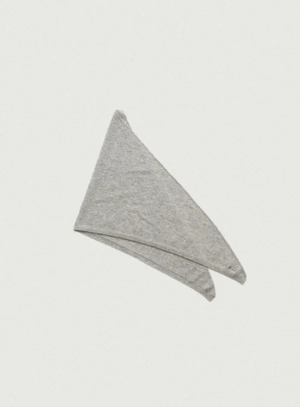 Plain Cashmere Knit Scarf_Grey